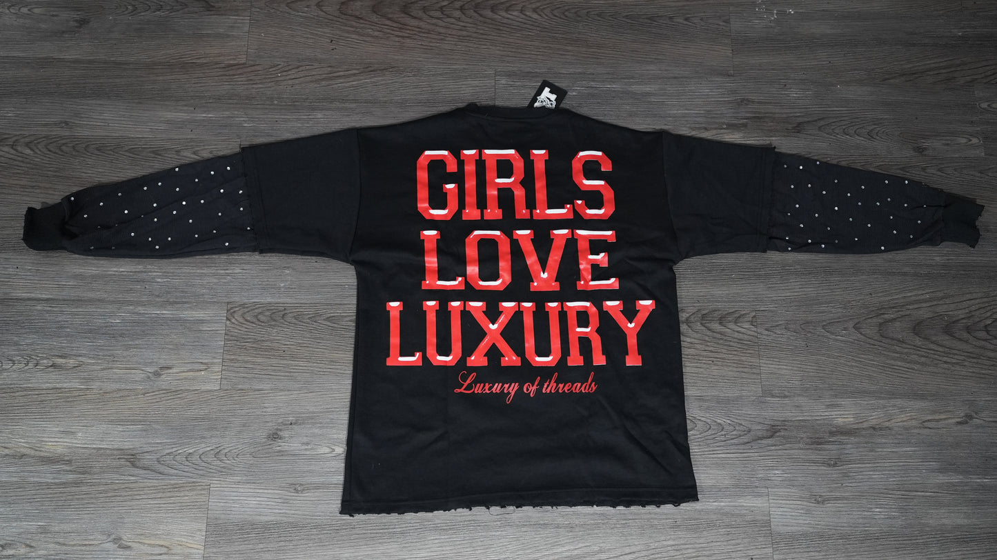 Girls Love Luxury Double Layered Tee